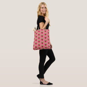 Bolsa Tote Impressão de morango