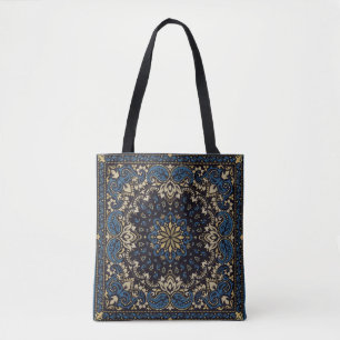 Bolsa Tote impressão de ornamento de vintage paisley Bandana