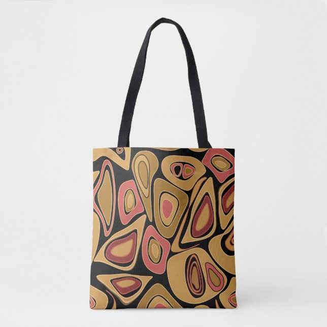 Bolsa Tote impressão de padrão de textura simples abstrato (Frente)