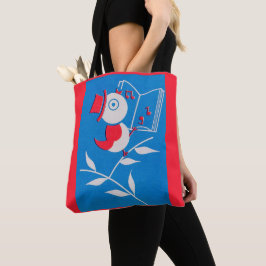 Bolsa Tote impressão de pássaro canoro