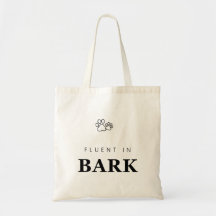 Bolsa Tote Impressão de Pata de Cão Amante de Cães