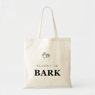Bolsa Tote Impressão de Pata de Cão Amante de Cães