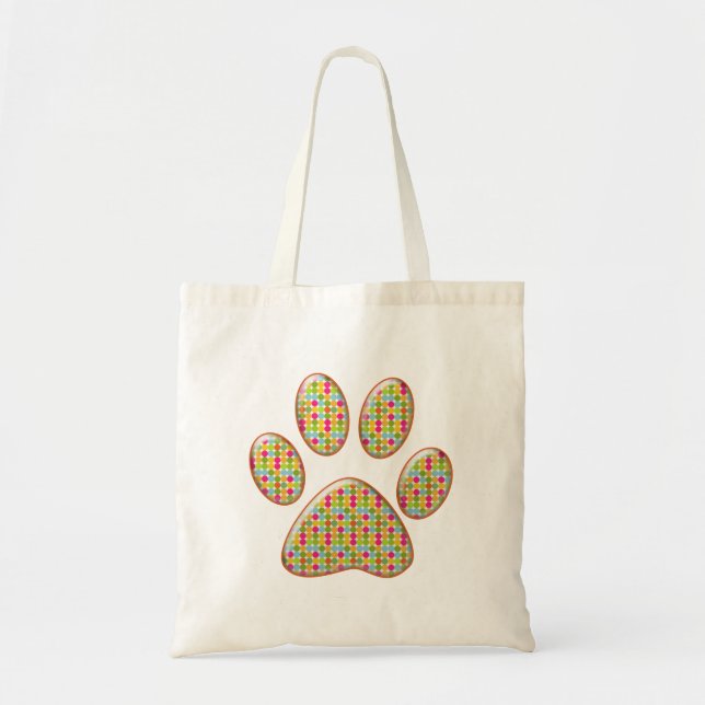Bolsa Tote impressão de pata de gatinho (Frente)