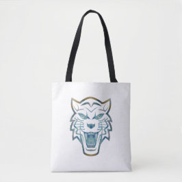 Bolsa Tote impressão de tigre abstrato