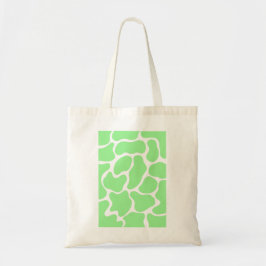 Bolsa Tote Impressão de vaca verde minimalista