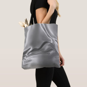 Bolsa Tote Impressão digital de prata líquida