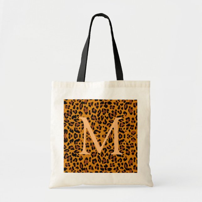 Bolsa Tote Impressão do leopardo (Frente)
