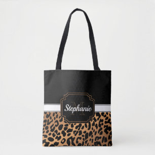 Bolsa Tote Impressão do Leopardo Bonito