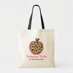 Bolsa Tote Impressão do leopardo do professor de jardim de