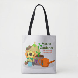 Bolsa Tote Impressão do Master Gardener por toda a barra de f