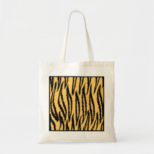 Bolsa Tote Impressão do tigre. Teste padrão alaranjado e