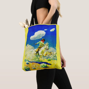 Bolsa Tote Impressão do vaqueiro de N.C. Wyeth