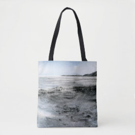 Bolsa Tote Impressão em Abstrato de praia com aquarela