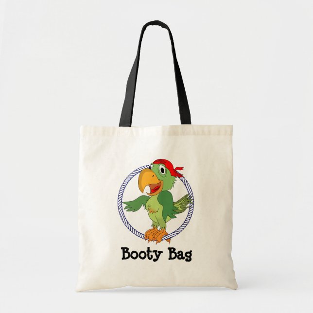 Bolsa Tote Impressão em animais de booty Bag Pirate (Frente)