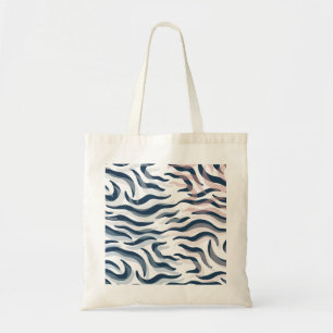 Bolsa Tote Impressão em marinho e aquarela