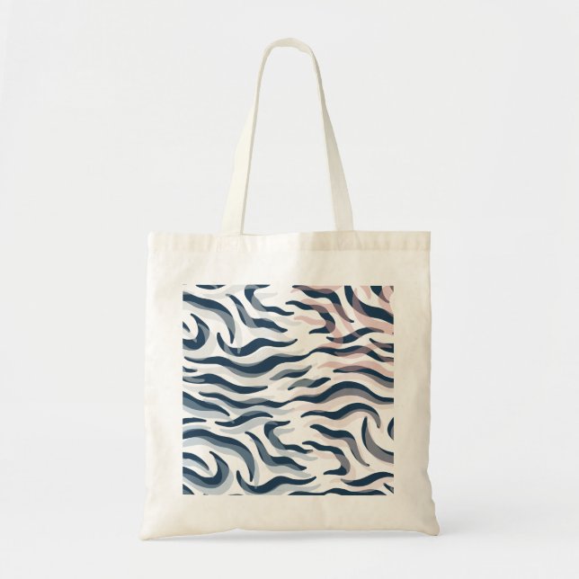 Bolsa Tote Impressão em marinho e aquarela (Frente)