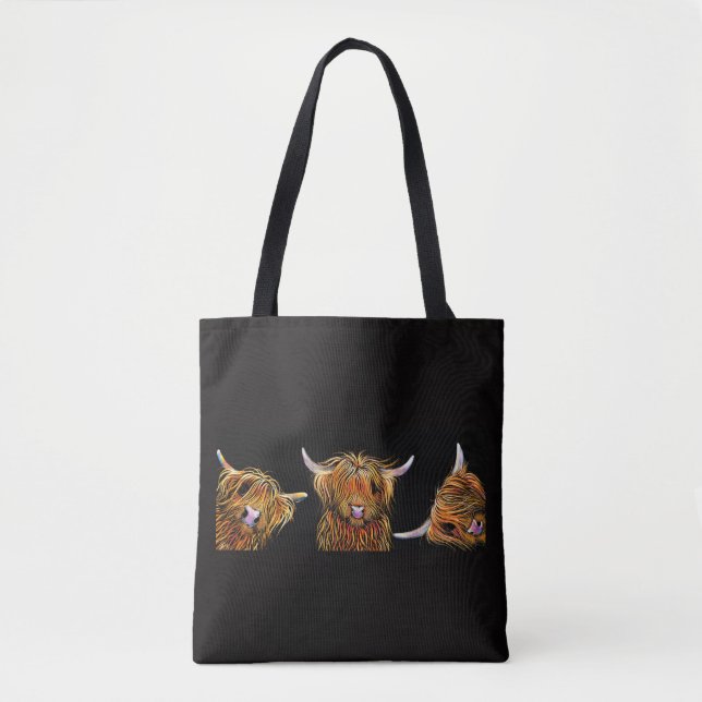 Bolsa Tote Impressão HiGHLaND CoW "THe SCoTieS" para o BaG (Frente)