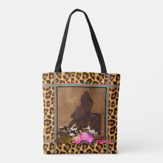 BOLSA TOTE IMPRESSÃO LEOPARD BOHO BARREL RACER BARREL RACK