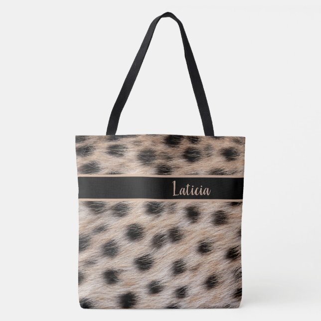 Bolsa Tote Impressão Leopardo (Frente)