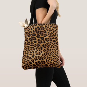 Bolsa Tote Impressão Leopardo Chic Brown