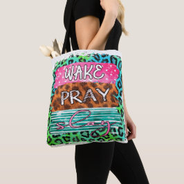 Bolsa Tote Impressão leopardo de acordar 