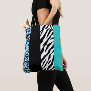 Bolsa Tote Impressão Leopardo, Impressão Zebra, Impressão Ani