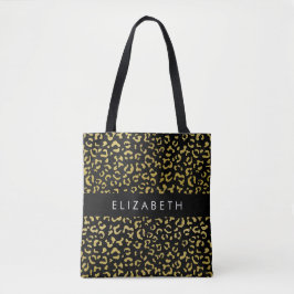 Bolsa Tote Impressão Leopardo, Leopardo Dourado, Literatura, 