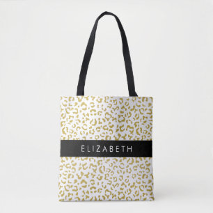 Bolsa Tote Impressão Leopardo, Leopardo Dourado, Literatura, 