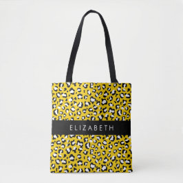 Bolsa Tote Impressão Leopardo, Manchas, Leopardo Amarelo, Seu