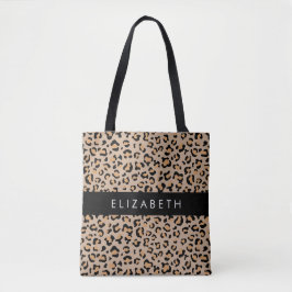Bolsa Tote Impressão Leopardo, Manchas, Leopardo Marrom, Seu 