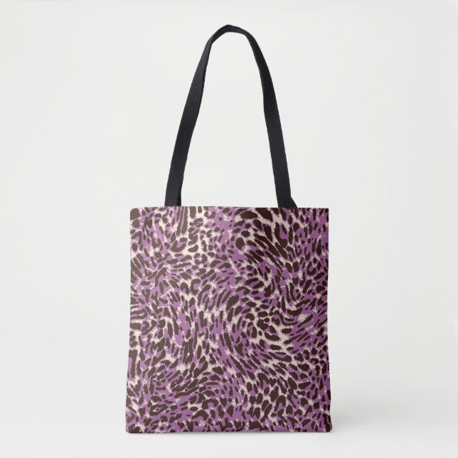 Bolsa Tote Impressão Leopardo, Padrão Animal Clássico. (Frente)