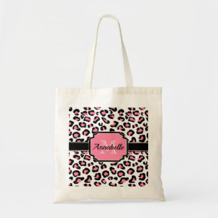 Bolsa Tote Impressão Leopardo Rosa