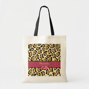 Bolsa Tote Impressão na moda de Jaguar com arco e nome