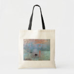 Bolsa Tote Impressão, Sunrise, Claude Monet, 1872<br><div class="desc">Oscar-Claude Monet (14 de novembro de 1840 - 5 de dezembro de 1926) era pintor francês, fundador da pintura impressionista francesa e o praticante mais consistente e prolífico da filosofia do movimento de expressar as suas percepções antes da natureza, especialmente quando aplicada à pintura da paisagem aérea. O termo "Impressionismo"...</div>