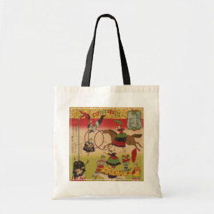 Bolsa Tote Impressão Triptych Mostra Circo Em Yasukuni Jinja
