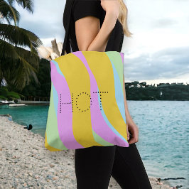 Bolsa Tote Impressão tropical quente Neon Pastel ©Cathy Thomp
