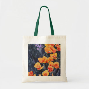 Bolsa Tote Impressionante Colorido de Campo Poppy