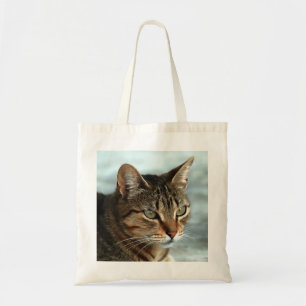 Bolsa Tote Impressionante Tabby Cat Close-up Retrato Artísti