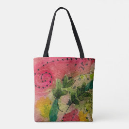 Bolsa Tote Impressionismo De Abstrato De Aquarelas E Tintas