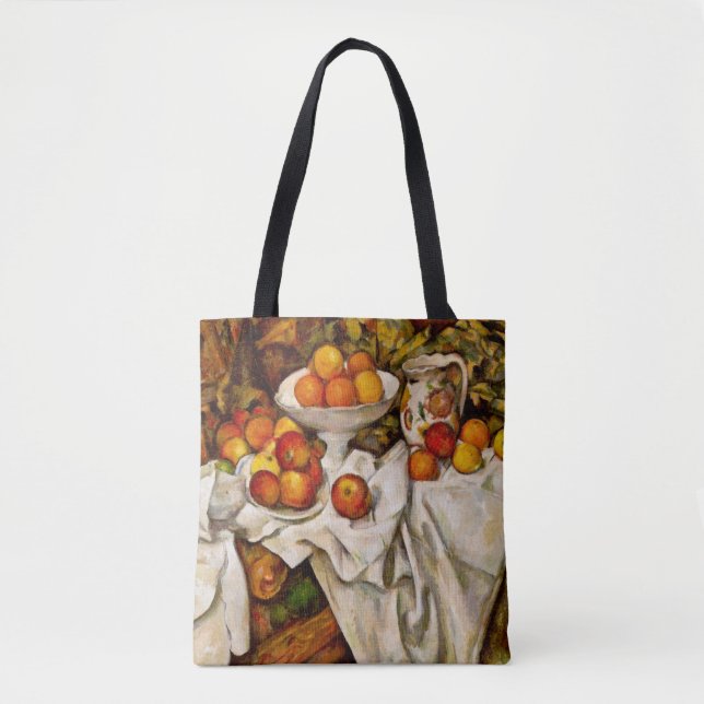 Bolsa Tote Impressionismo de Impressão de Maçãs e Laranjas de (Frente)