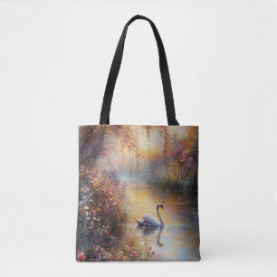 Bolsa Tote Impressionista Swan Rustic