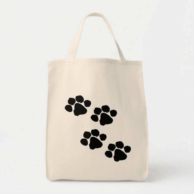 Bolsa Tote Impressões animais da pata (Frente)