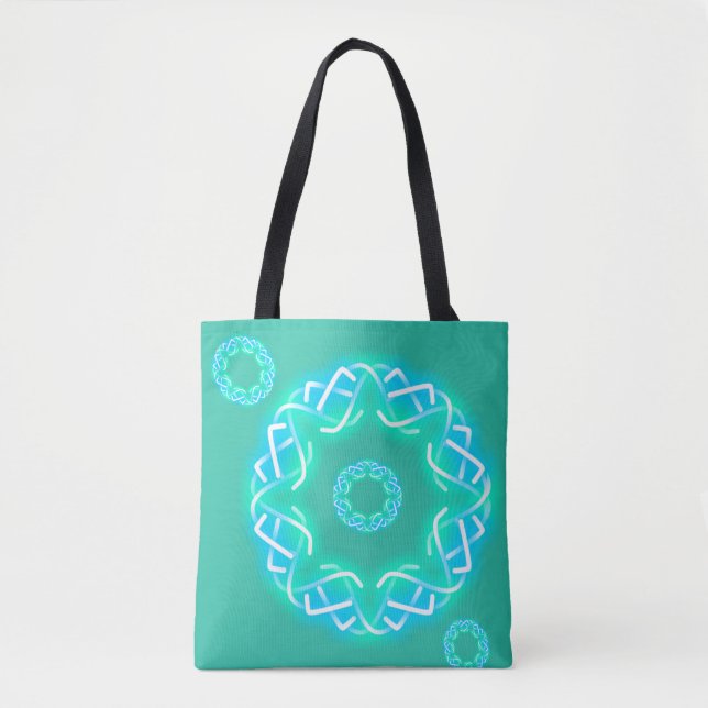 Bolsa Tote Impressões de caleidoscópio (Frente)