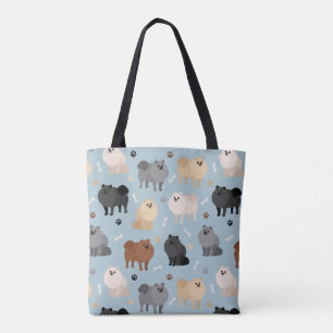 Bolsa Tote Impressões de pântanos e Ossos-Cães
