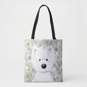 Bolsa Tote Impressões KiniArt Fluffy Westie