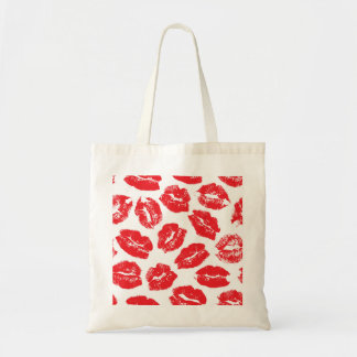 Bolsa Tote Imprint Kiss Red Lábios: Vintage sem costura