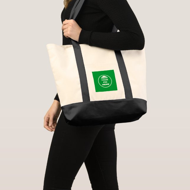 Bolsa Tote Impulso Tote Bag - Adicionar a sua imagem - Preto (Frente (produto))