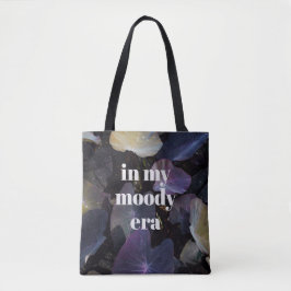 Bolsa Tote In My Moody Era Dark Botanicals, customizable 
