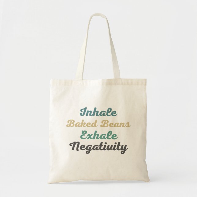 Bolsa Tote Inalar Sacos de Compras de Negatividade de Feijões (Frente)