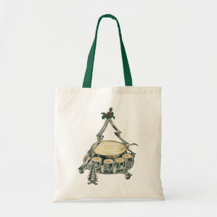 Bolsa Tote Incêndio em uma tigela de árvore de Natais vintage